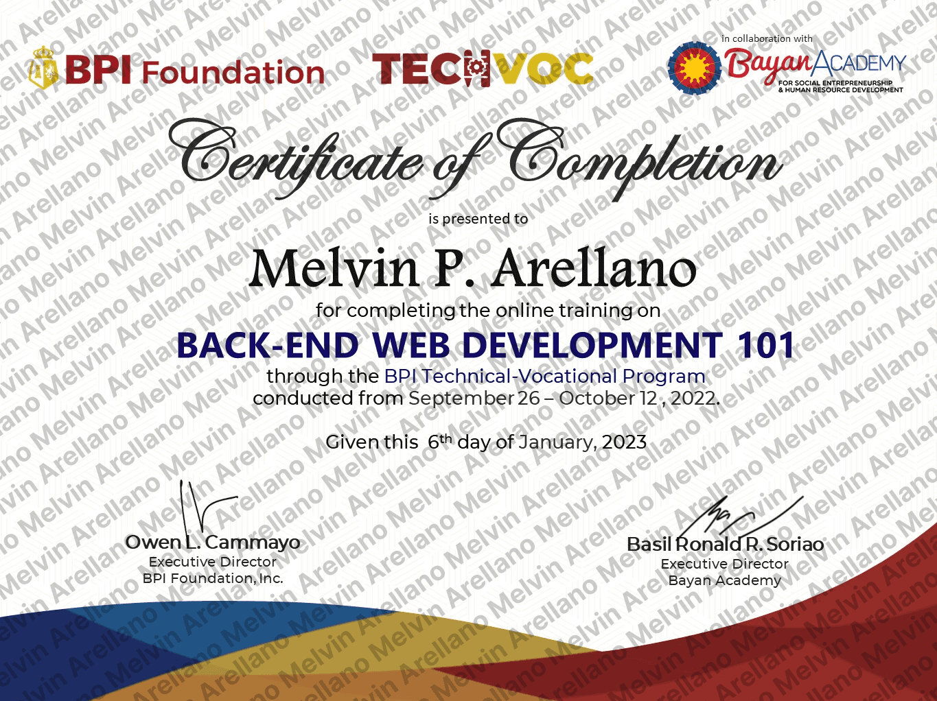 Bayan Academy: Back-End Web Development 101