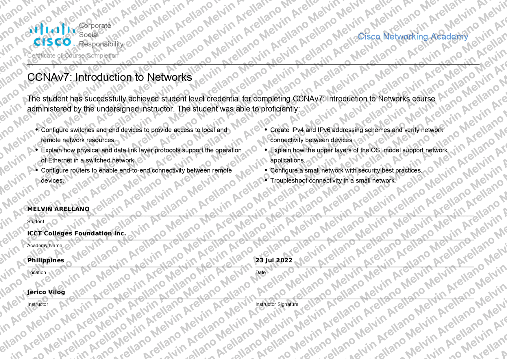 CCNAv7: Introduction to Networks